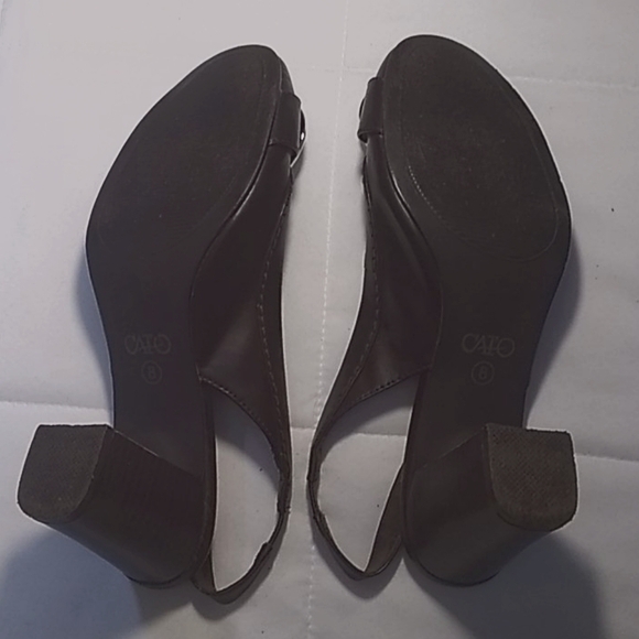 Cato Brown with Silver Buckle Sandals - Picture 4 of 5